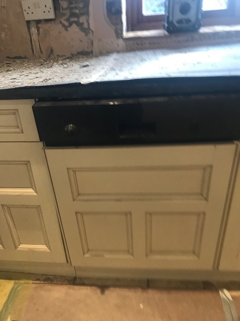 partially integrated dishwasher